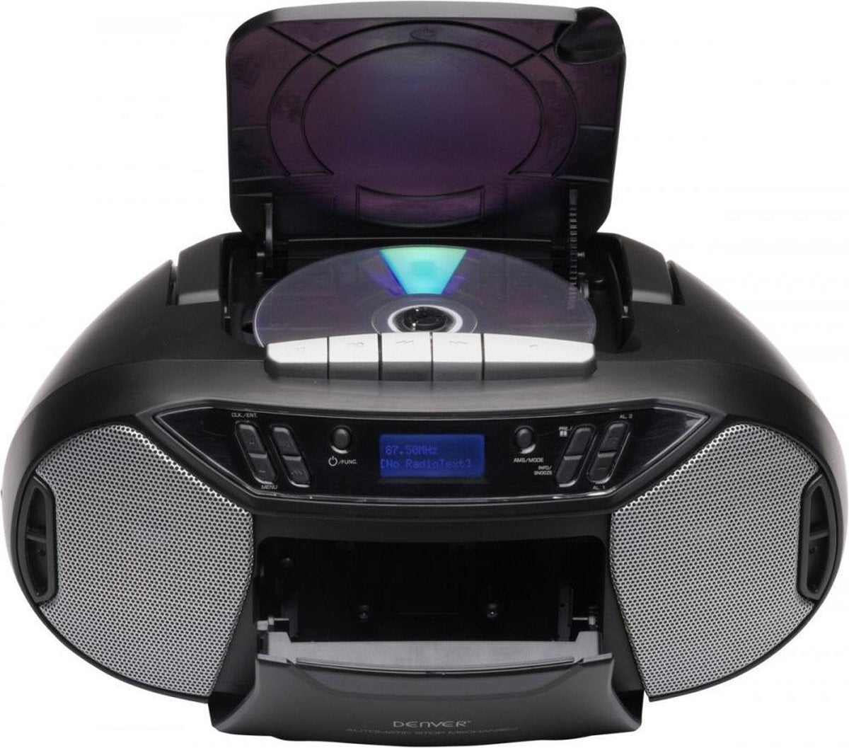 VERPAKKINGSSCHADE – Denver – TDC 250 – DAB+ Boombox – Radio CD Speler + USB + AUX – Zwart – NEW!