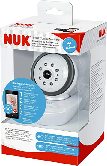 NUK – Babyfoon – Smart Control Multi 310 – IP WIFI Babyfoon voor op Telefoon – Draaibaar Camera – NIEUW