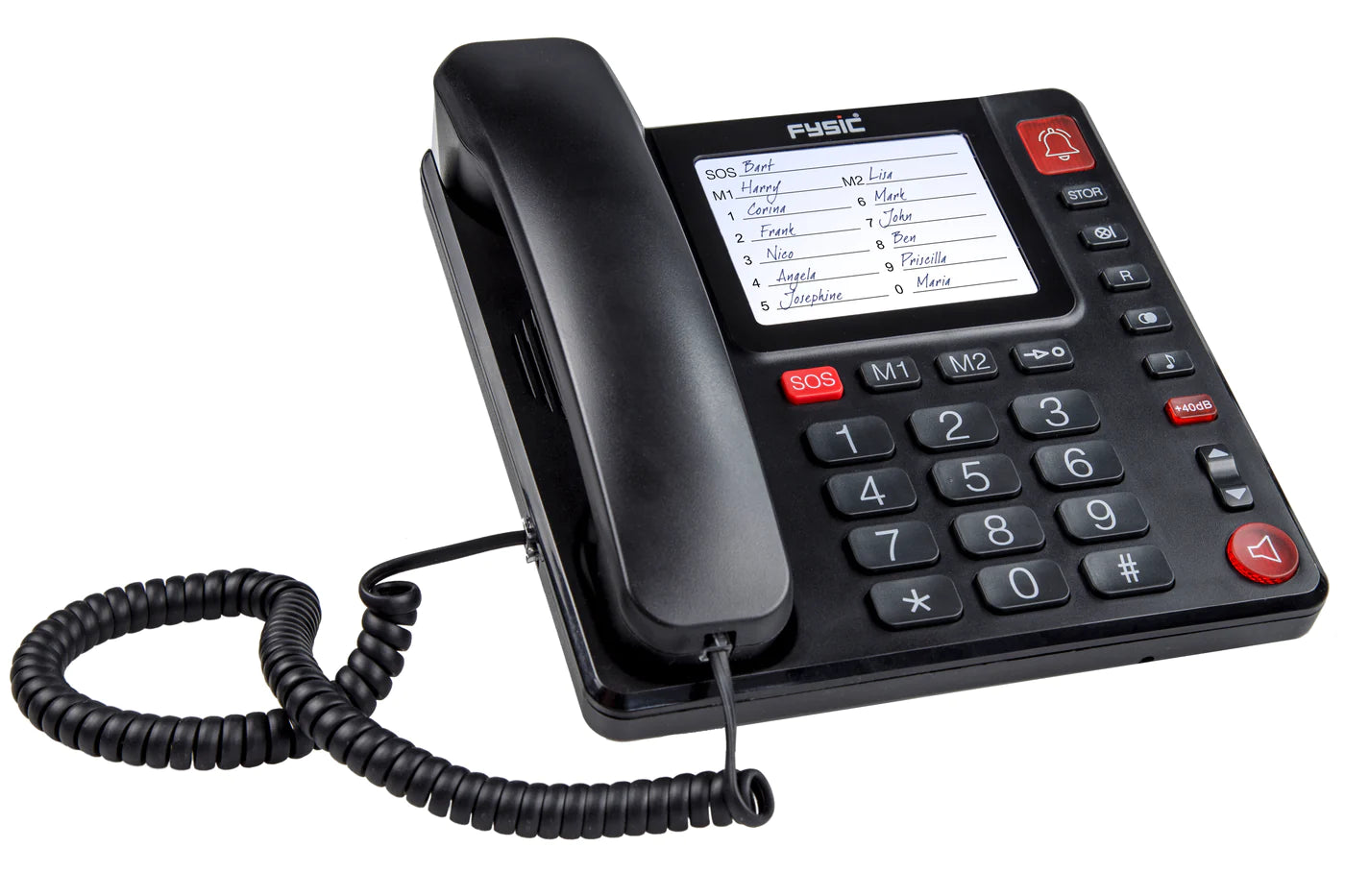 VERPAKKINGSSCHADE – Fysic FX-3920 – Vaste telefoon met grote toetsen voor senioren, zwart – NEW!
