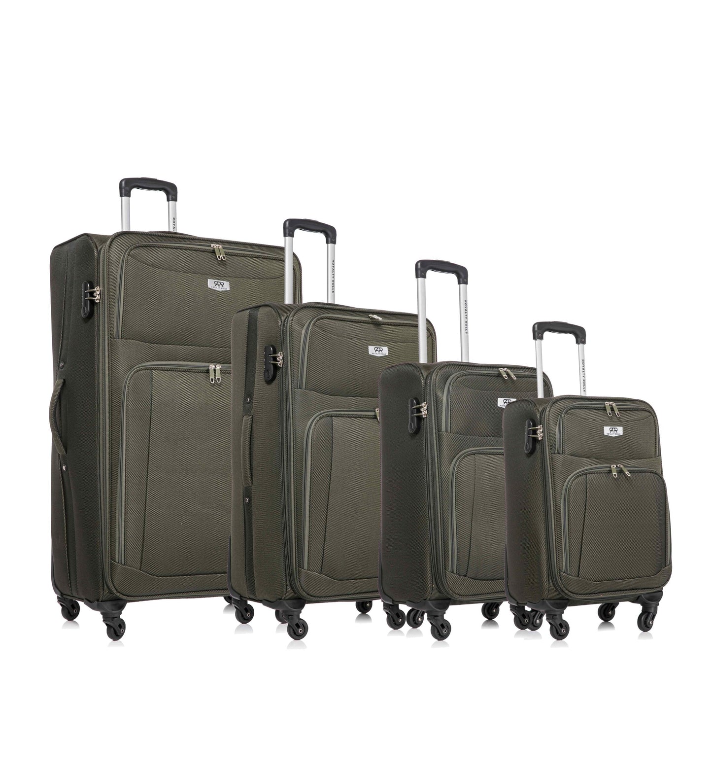 4 Delige Stoffen Kofferset – XL – L M & S ( 101/ 70 /45 Liter) – Groen – NIEUW!