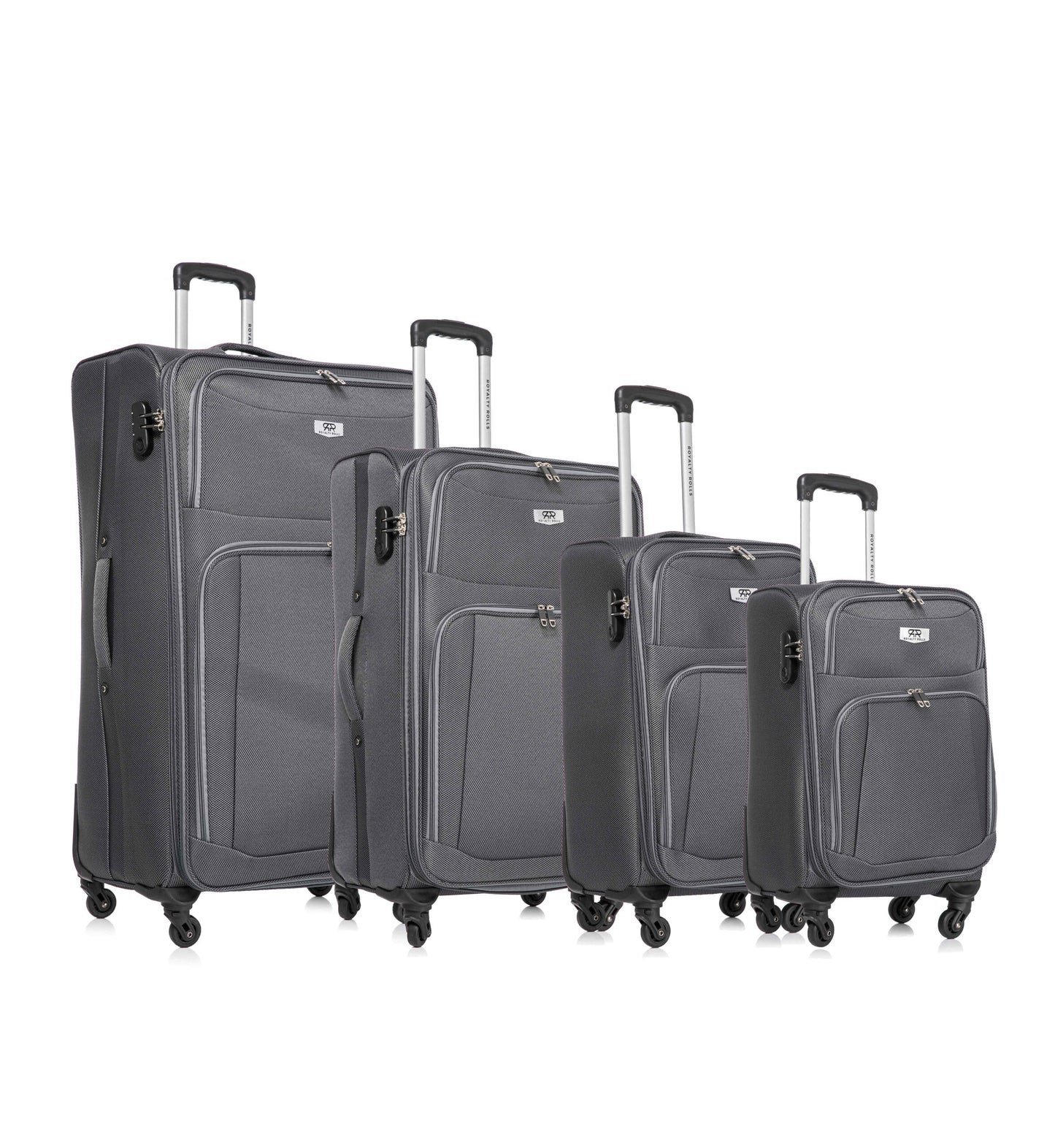 4 Delige Stoffen Kofferset – XL – L M & S ( 101/ 70 /45 Liter) – Grijs – NIEUW!