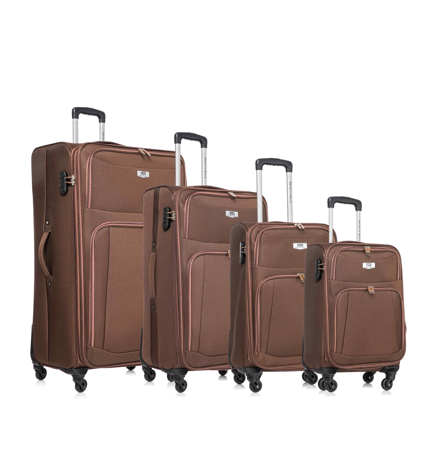 4 Delige Stoffen Kofferset – XL – L M & S ( 101/ 70 /45 Liter) – Bruin – NIEUW!