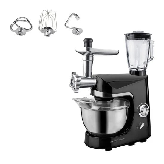 Keukenmachine 3-in-1 max 1900 Watt Zwart