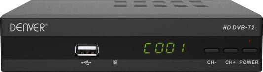 VERPAKKINGSSCHADE – Denver DTB-135 – DVB-T2 SETTOPBOX VOOR FREE-TO-AIR-ZENDERS – NEW!