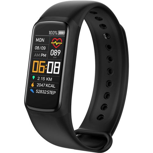 VERPAKKINGSSCHADE – Denver – Activity tracker – Fitnessband – Hartslagmeter – Bloeddrukmeter – Temperatuurmeter – IP67 Waterproof – Stappenteller – Zwart