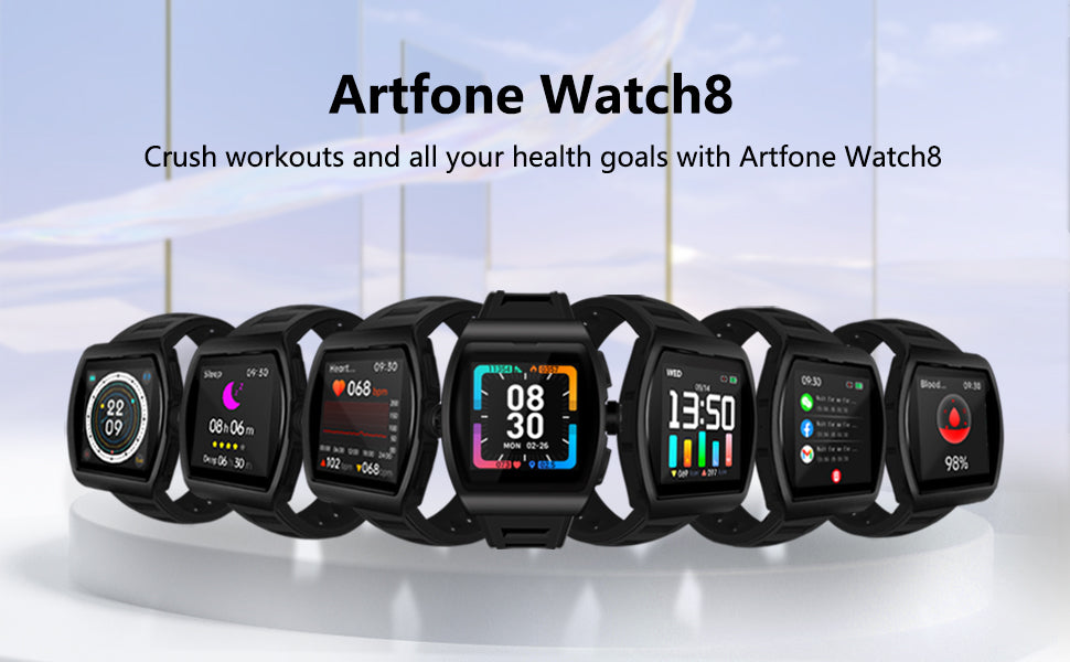 Smartwatch – Call function – Bluetooth – Free APP – Notifications – Health – Sports – NEW