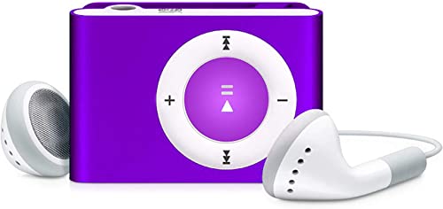 MP3 Speler – Met Clip + Micro SD Ingang – Intern 0GB – Paars – incl oortjes + USB – NIEUW