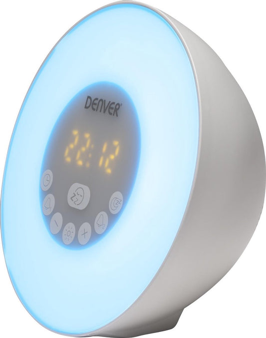 VERPAKKINGSSCHADE – Denver – Bluetooth – Klokradio- Klok Radio- Moodlight – Wekker Radio – Wekkerradio- Kind & Volwassenen – Moodlamp – Moodlight
