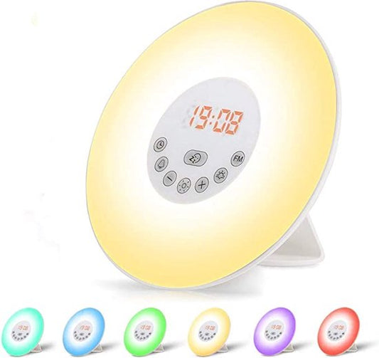 VERPAKKINGSSCHADE – Denver Wekkerradio met Wake Up Light met Alarm en Dimmer – FM Radio – CRL330 – Wit – NEW!