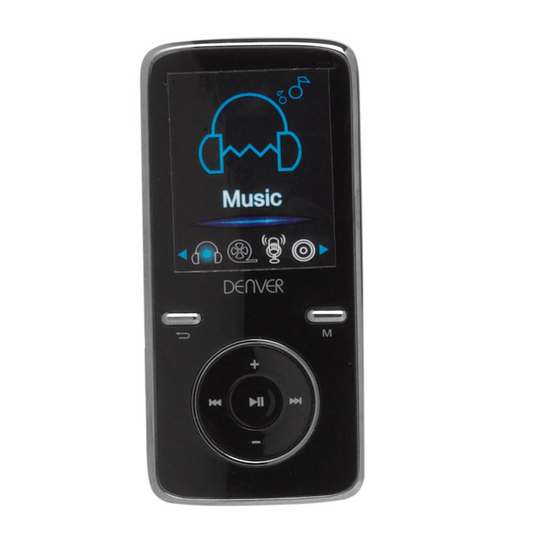 VERPAKKINGSSCHADE! Denver MP4 Speler 4gb geheugen + Micro sd slot + Voice recording ZWART!