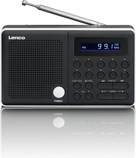 Lenco MPR-034WH – Draagbare Radio met USB, micro SD en AUX – Zwart – NIEUW!