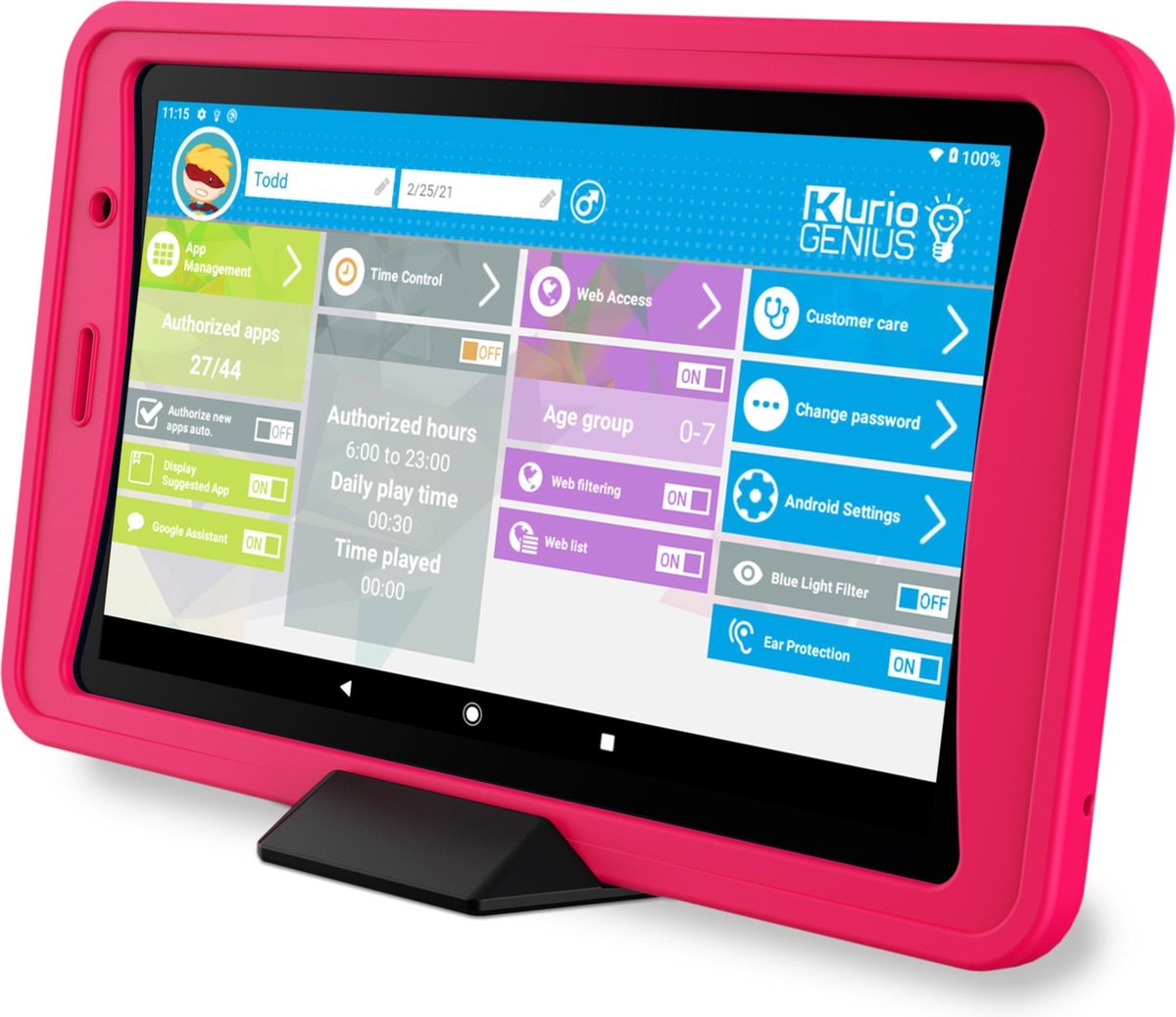 Kurio – Tab Ultra 2 – 7 inch Android 10 Kinder Tablet + Kinder Software – Ouderlijk Toezicht – Roze – NIEUW!