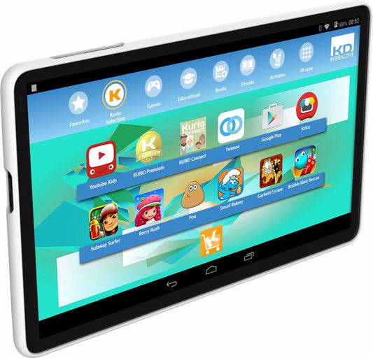Kurio – Tab XL – 10,1 inch Android 8.1 Kinder Tablet + Kinder Software – Ouderlijk Toezicht – Wit Zwart – NIEUW!
