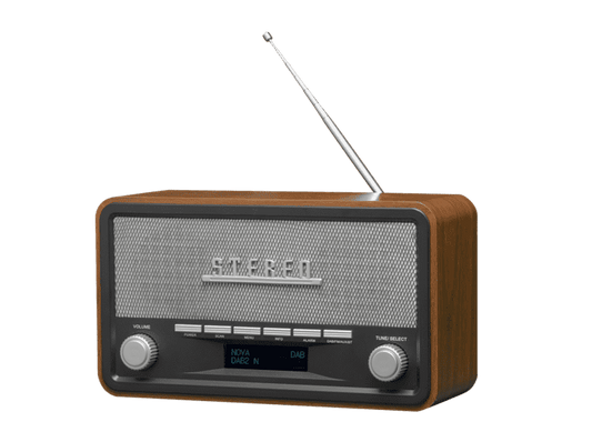 VERPAKKINGSSCHADE- Denver DAB 18 DAB Radio + Bluetooth – Hout – NEW!