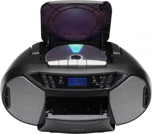 VERPAKKINGSSCHADE – Denver – TDC 250 – DAB+ Boombox – Radio CD Speler + USB + AUX – Zwart – NEW!