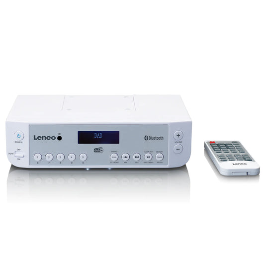 VERPAKKINGSSCHADE – LENCO KCR-200WH – DAB+/FM Keukenradio met Bluetooth®, licht en timer – Wit – NIEUW!