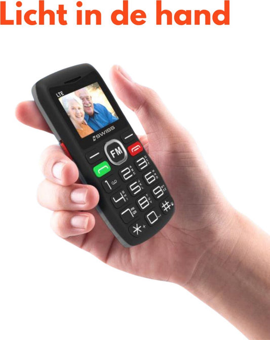 VERPAKKINGSSCHADE - 4G – Senioren Mobiele Telefoon – GSM – Grote Toetsen – Big Button – Zwart – NIEUW