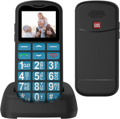Yarvu ® – Easy – 4G – Senioren Mobiele Telefoon + Oplaadstation – Grote Toetsen – Big Button Mobiel – Ouderen – NIEUW!