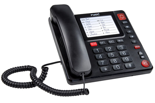 VERPAKKINGSSCHADE – Fysic FX-3920 – Vaste telefoon met grote toetsen voor senioren, zwart – NEW!