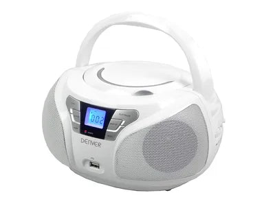 VERPAKKINGSSCHADE – Denver TCU 206 – Radio CD Speler met USB MP3 Reader – Wit – NEW!