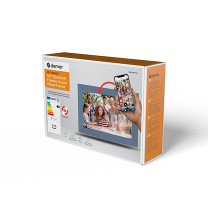 VERPAKKINGSSCHADE – Denver Digitale Fotolijst 10.1 inch – HD – Frameo App – Fotokader – WiFi – 16GB – IPS Touchscreen – PFF-1026GR – NIEUW!