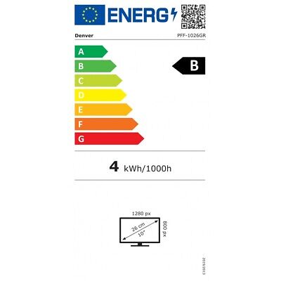 VERPAKKINGSSCHADE – Denver Digitale Fotolijst 10.1 inch – HD – Frameo App – Fotokader – WiFi – 16GB – IPS Touchscreen – PFF-1026GR – NIEUW!