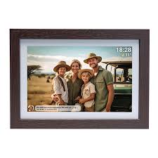 VERPAKKINGSSCHADE – Denver Digitale Fotolijst 10.1 inch – Hout – HD – Frameo App – Fotokader – WiFi – 16GB – IPS Touchscreen – PFF-1042DW – NEW!