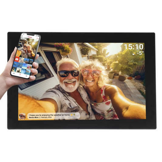 VERPAKKINGSSCHADE – Denver PFF-1037BMK3 – 10 inch – Digitale Fotolijst – Glassfront – Zwart – NEW!
