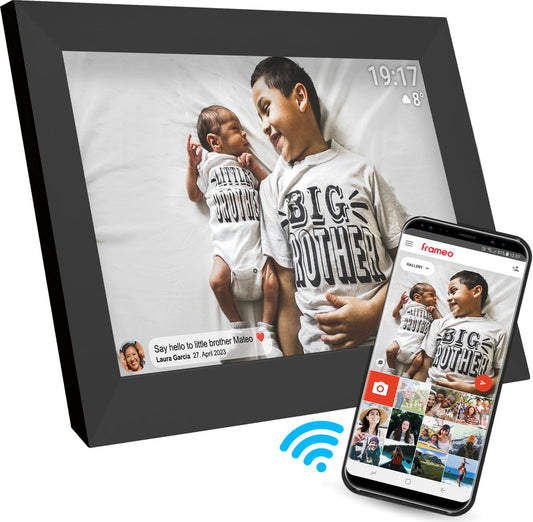 VERPAKKINGSSCHADE – Denver Digitale Fotolijst 10.1 inch – HD – Frameo App – Fotokader – WiFi – 16GB – IPS Touchscreen – PFF-1026B – NIEUW!