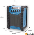 Denver Bouwradio DAB – Bluetooth – met Accu – AUX (meegeleverd) – FM – USB-C – Waterdicht – Bouw Radio – Noodradio – NIEUW!