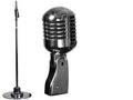 BUNDELPRIJS! Alecto Professionele Chrome Microfoon + Microfoon standaard NIEUW!