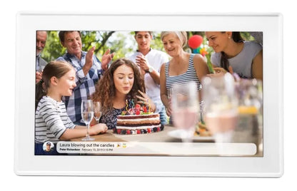 VERPAKKINGSSCHADE – Denver Digitale Fotolijst 15.6 inch – XL – Full HD – Frameo App – Fotokader – WiFi – 16GB – IPS Touchscreen – PFF-1515W – NEW!