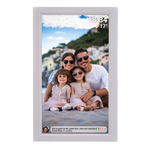 VERPAKKINGSSCHADE – Denver Digitale Fotolijst 15.6 inch – XL – Full HD – Frameo App – Fotokader – WiFi – 16GB – IPS Touchscreen – PFF-1503W – NEW!