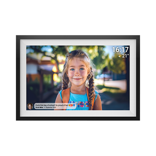 VERPAKKINGSSCHADE – Denver Digitale Fotolijst 15.6 inch – XL – Full HD – Frameo App – Fotokader – WiFi – 16GB – IPS Touchscreen – PFF-1516 – NEW!