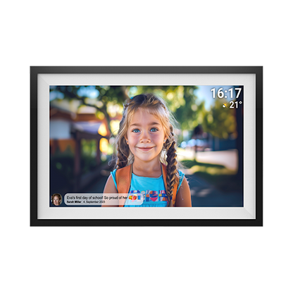 VERPAKKINGSSCHADE – Denver Digitale Fotolijst 15.6 inch – XL – Full HD – Frameo App – Fotokader – WiFi – 16GB – IPS Touchscreen – PFF-1516 – NEW!
