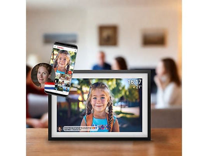 VERPAKKINGSSCHADE – Denver Digitale Fotolijst 15.6 inch – XL – Full HD – Frameo App – Fotokader – WiFi – 16GB – IPS Touchscreen – PFF-1516 – NEW!