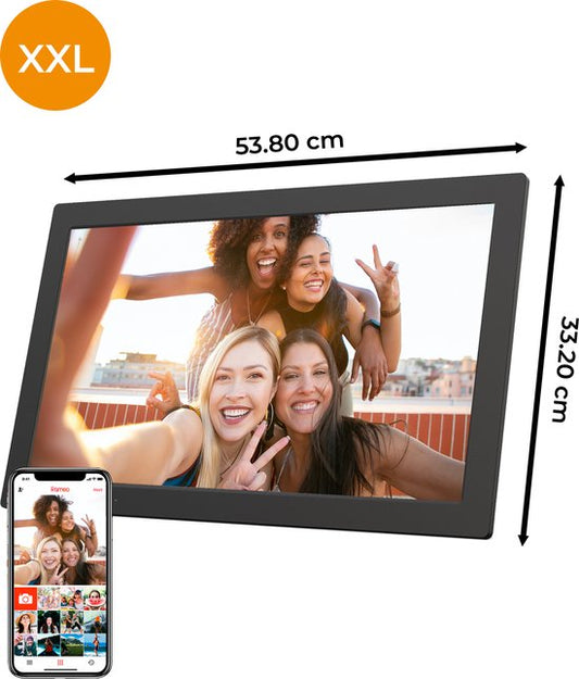 VERPAKKINGSSCHADE – Denver XXL Digitale Fotolijst 21.5 inch – XXL – Full HD – Frameo App – Fotokader – Model 2023 – WiFi – 32GB – IPS Touchscreen – PFF2160 – Zwart – NEW!