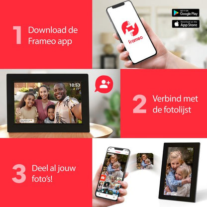 VERPAKKINGSSCHADE – Denver XXL Digitale Fotolijst 21.5 inch – XXL – Full HD – Frameo App – Fotokader – Model 2023 – WiFi – 32GB – IPS Touchscreen – PFF2160 – Zwart – NEW!