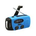 Yarvu ® – 6 IN 1 Noodradio – Opwindbaar + Zonneenergie + Nood Radio Op ingebouwde Batterijen ( Accu ) – Solar – Voor Rampen – Groothandel -Noodpakket Draagbare – FM AM Blauw – Nieuw!