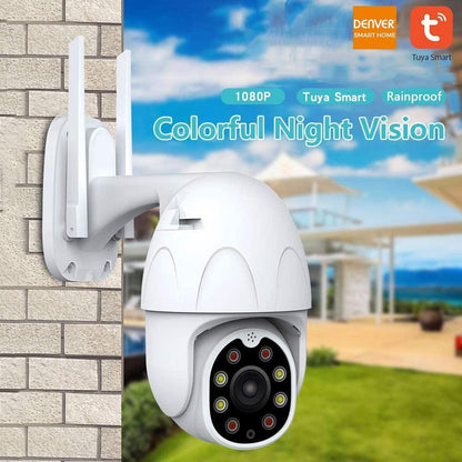 Denver – IP- Dome Bewakingscamera – Beveiligingscamera – Voor buiten beveiligingscamera – Werkt met TUYA – FULL HD – Gratis APP – NIEUW!