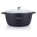 Royal Cuisine – 32 CM Soeppan / Braadpan – met Glazen afdekplaat – zwart NIEUW!