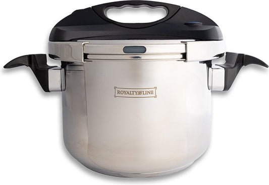 Royalty Line® PS8L Snelkookpan Inductie – 8 Liter / Ø 24cm – Snelkookpannen Voor Alle Warmtebronnen – Pressure Cooker – Instant koken – Eenhandig Mechanisme – RVS