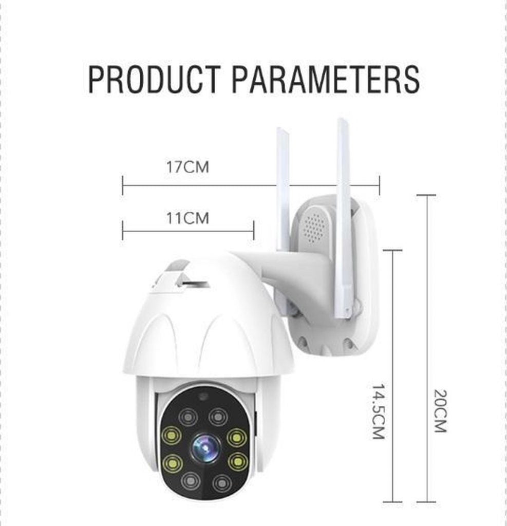 Denver – IP- Dome Bewakingscamera – Beveiligingscamera – Voor buiten beveiligingscamera – Werkt met TUYA – FULL HD – Gratis APP – NIEUW!