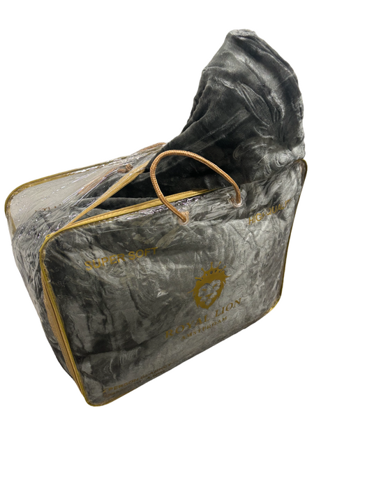Royal Lion Amsterdam – ZWART – 1 Persoons (3kg) – Berenzachte Deken 160*200 cm – High Quality – Extra Comfortabel