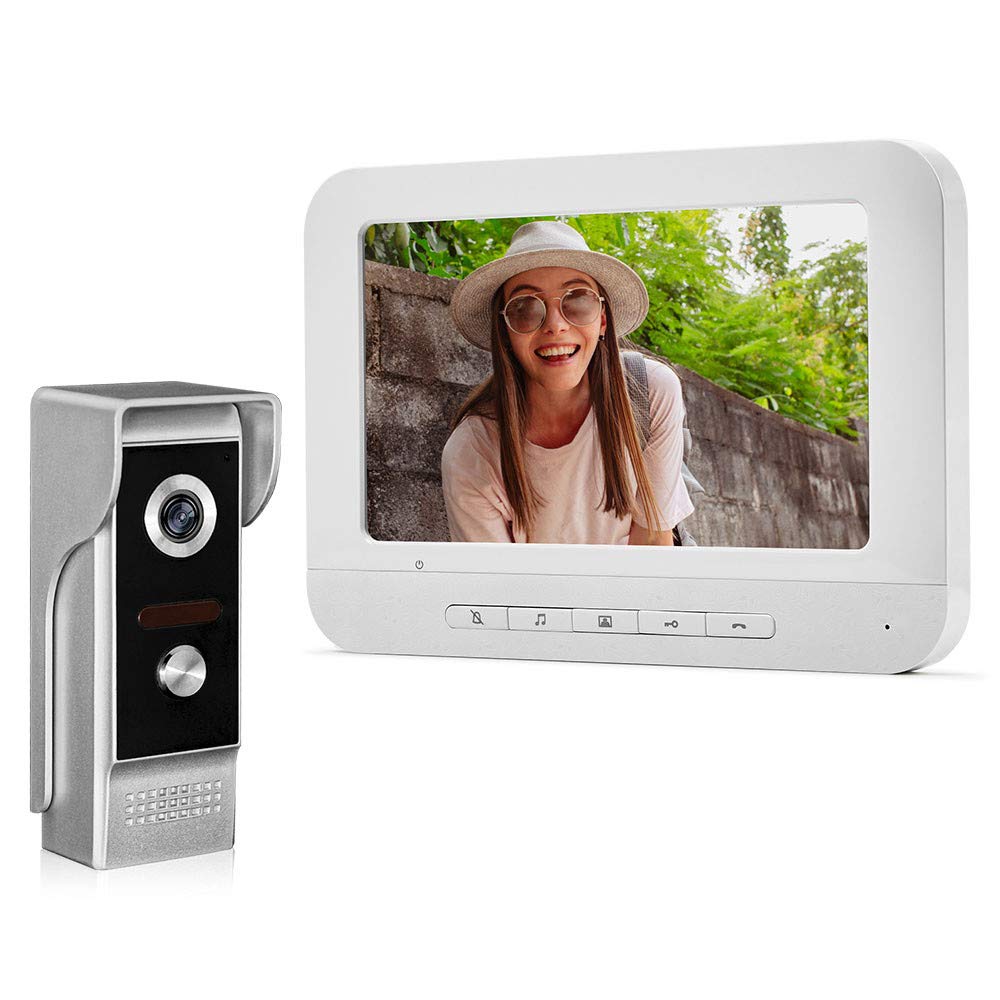 Deurintercom – Deurbel met Camera en Groot 7 inch Scherm – Intercom – Nachtzicht – Terugspreekfunctie – Display – Bewakingscamera – Beveiligingscamera – Deur Intercom