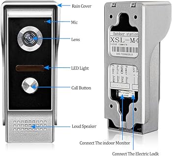 Deurintercom – Deurbel met Camera en Groot 7 inch Scherm – Intercom – Nachtzicht – Terugspreekfunctie – Display – Bewakingscamera – Beveiligingscamera – Deur Intercom