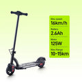 Aangeraden 6-12 jaar – 6 inch Elektrische Step – 16 km-h – 10 km Actieradius – Zwart – Nieuw!