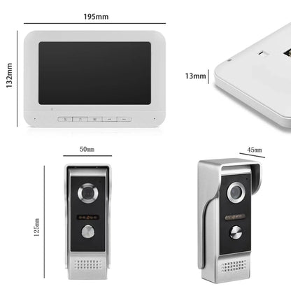 Deurintercom – Deurbel met Camera en Groot 7 inch Scherm – Intercom – Nachtzicht – Terugspreekfunctie – Display – Bewakingscamera – Beveiligingscamera – Deur Intercom