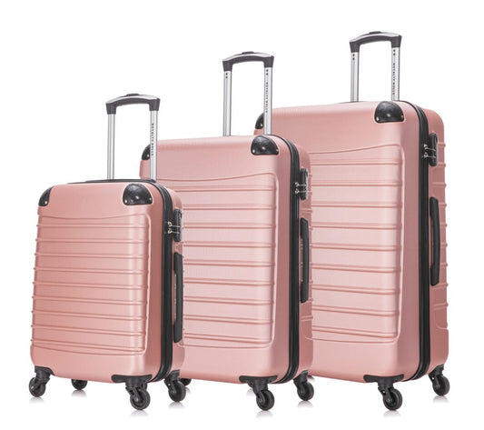 3 Delige Kofferset – Sydney – L M & S ( 90/ 65 /39 Liter) – Rose Gold – NIEUW!