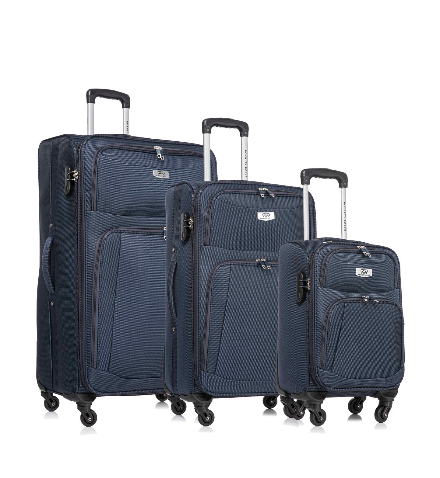 3 Delig Stoffen Kofferset – L M & S ( 101/ 70 /45 Liter) – Blauw – NIEUW!